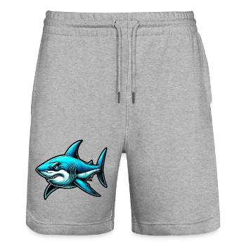 Hai - Stanley/Stella Unisex Bio Joggingshorts Trainer  - Grau meliert - Vorne - Nik (191cm) & Marisol (170cm)