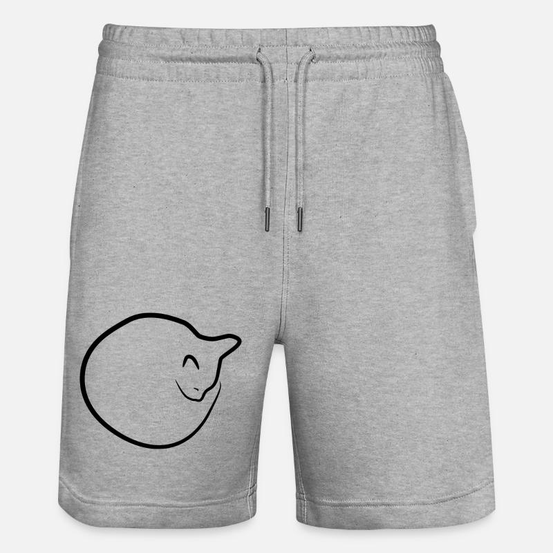 Dessin de chat - Short de jogging bio TRAINER Stanley/Stella unisexe - gris chiné