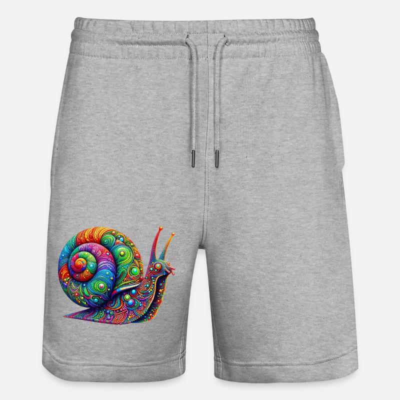 Snail - Stanley/Stella Trainer Unisex Organic Jogging Shorts - heather grey