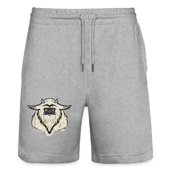 Monster eric - Stanley/Stella Unisex Bio Joggingshorts Trainer  - Grau meliert - Vorne - Nik (191cm) & Marisol (170cm)