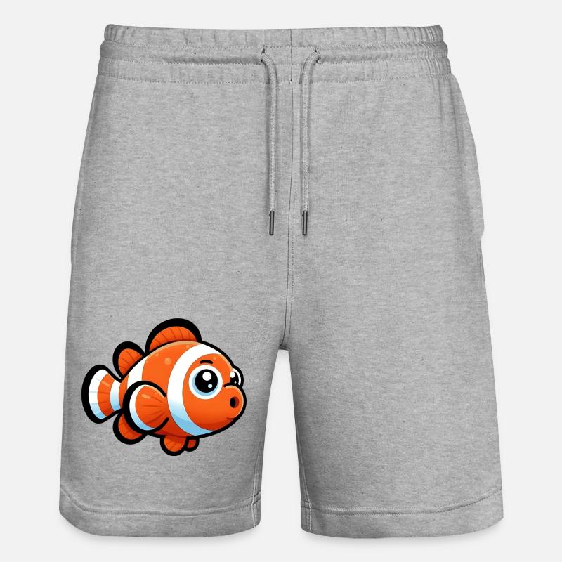 Poisson-clown - Short de jogging bio TRAINER Stanley/Stella unisexe - gris chiné