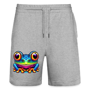 Frosch - Stanley/Stella Unisex Bio Joggingshorts Trainer  - Grau meliert - Vorne - Nik (191cm) & Marisol (170cm)