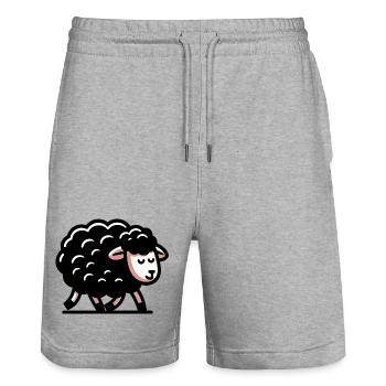 Schwarzes Schaf - Stanley/Stella Unisex Bio Joggingshorts Trainer  - Grau meliert - Vorne - Nik (191cm) & Marisol (170cm)