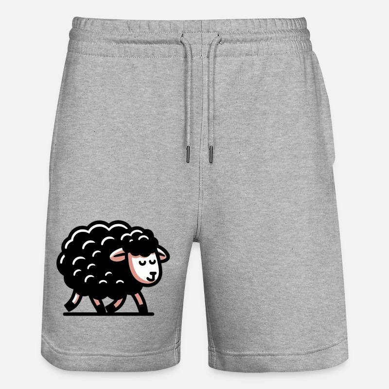 Schwarzes Schaf - Stanley/Stella Unisex Bio Joggingshorts Trainer  - Grau meliert