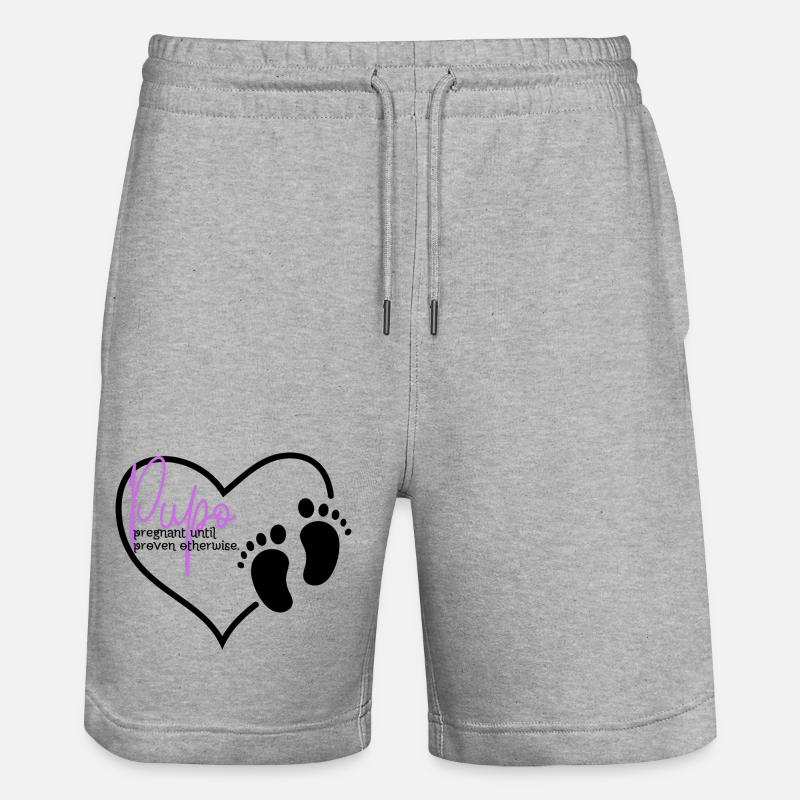 Pupo - Stanley/Stella Unisex Bio Joggingshorts Trainer  - Grau meliert
