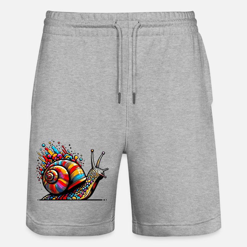 Escargot - Short de jogging bio TRAINER Stanley/Stella unisexe - gris chiné