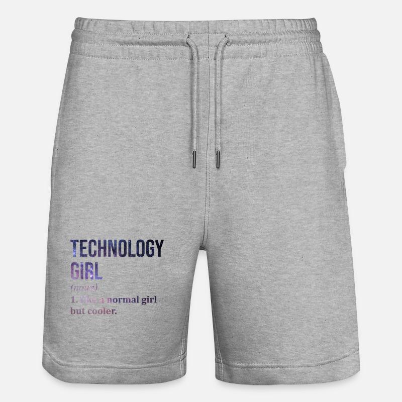 Technologie Technologie Technologie - Short de jogging bio TRAINER Stanley/Stella unisexe - gris chiné