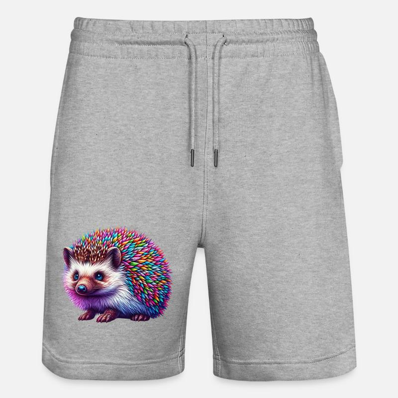 Igel - Stanley/Stella Unisex Bio Joggingshorts Trainer  - Grau meliert