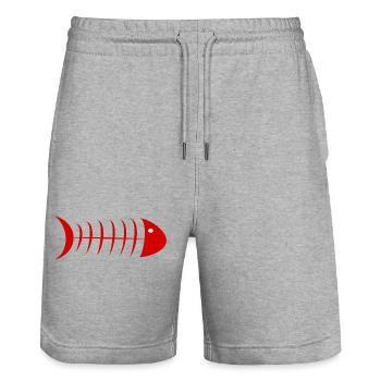 anniversary. Anniversary Decade. humor. funny - Stanley/Stella Trainer Unisex Organic Jogging Shorts - heather grey - Front - Nik (191cm) & Marisol (170cm)