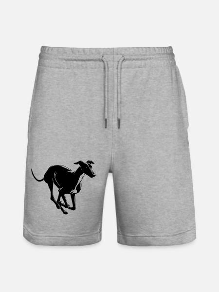 Greyhound - Stanley/Stella Trainer Unisex Organic Jogging Shorts - heather grey