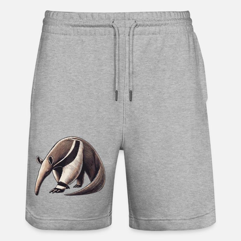 Fourmilier - Short de jogging bio TRAINER Stanley/Stella unisexe - gris chiné