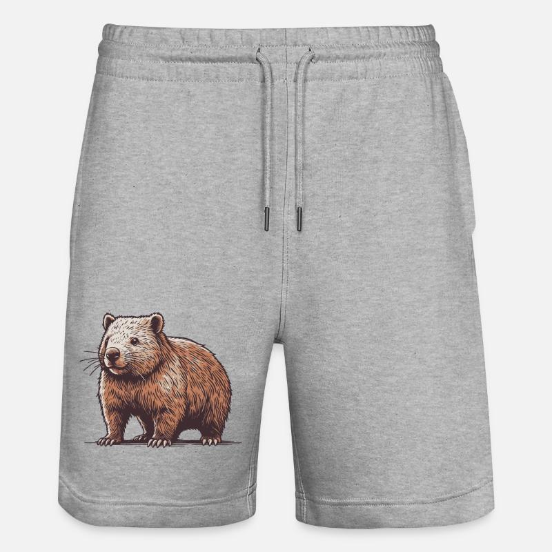 Wombat - Short de jogging bio TRAINER Stanley/Stella unisexe - gris chiné