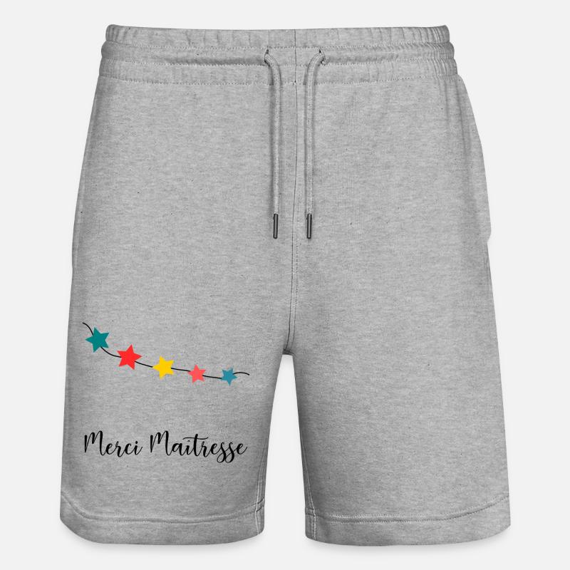 MAÎTRESSE. MERCI. MERCI MAÎTRESSE - Short de jogging bio TRAINER Stanley/Stella unisexe - gris chiné