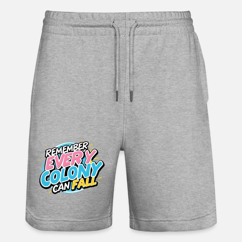 Chaque colonie peut tomber - Short de jogging bio TRAINER Stanley/Stella unisexe - gris chiné