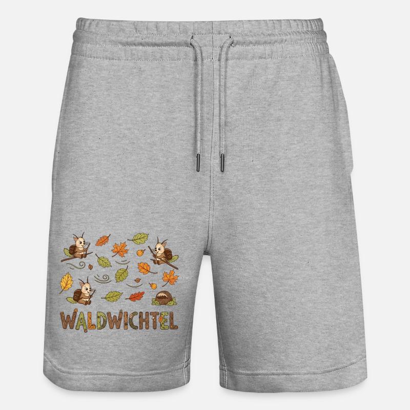 Nain de forêt - Short de jogging bio TRAINER Stanley/Stella unisexe - gris chiné