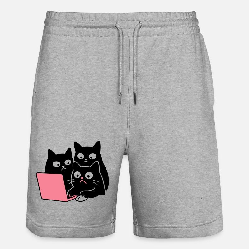 Chat mignon - Short de jogging bio TRAINER Stanley/Stella unisexe - gris chiné