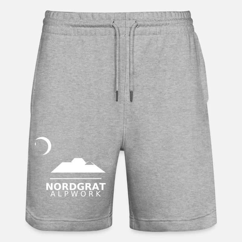 Arête nord Alpwork - Short de jogging bio TRAINER Stanley/Stella unisexe - gris chiné
