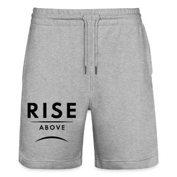 L’inspiration au-dessus du design graphique - Short de jogging bio TRAINER Stanley/Stella unisexe - gris chiné - Devant - Nik (191cm) & Marisol (170cm)