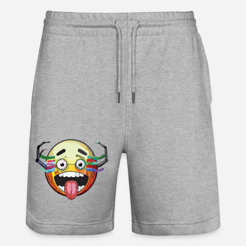 Triple Moji - Short de jogging bio TRAINER Stanley/Stella unisexe - gris chiné