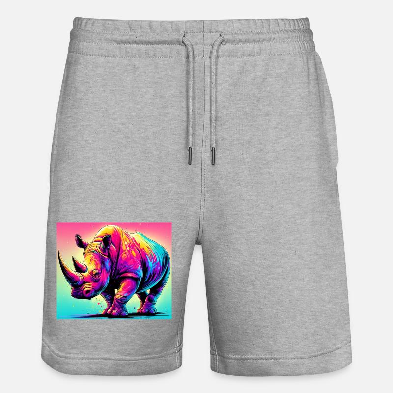 rhinocéros - Short de jogging bio TRAINER Stanley/Stella unisexe - gris chiné