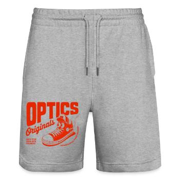Optics Originals Sneaker - Stanley/Stella Trainer Unisex Organic Jogging Shorts - heather grey - Front - Nik (191cm) & Marisol (170cm)