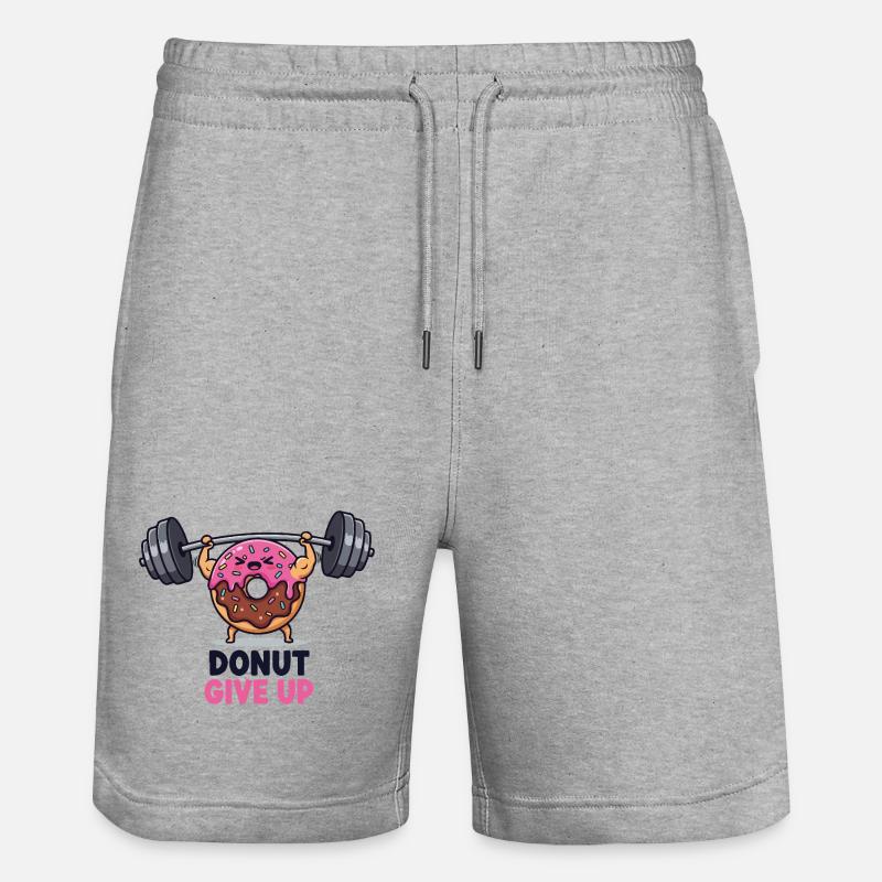 Beignet lourd - Short de jogging bio TRAINER Stanley/Stella unisexe - gris chiné
