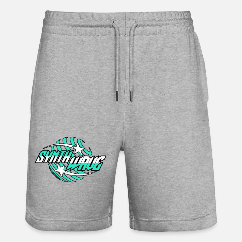 Synthétiseur Synth Wave - Short de jogging bio TRAINER Stanley/Stella unisexe - gris chiné