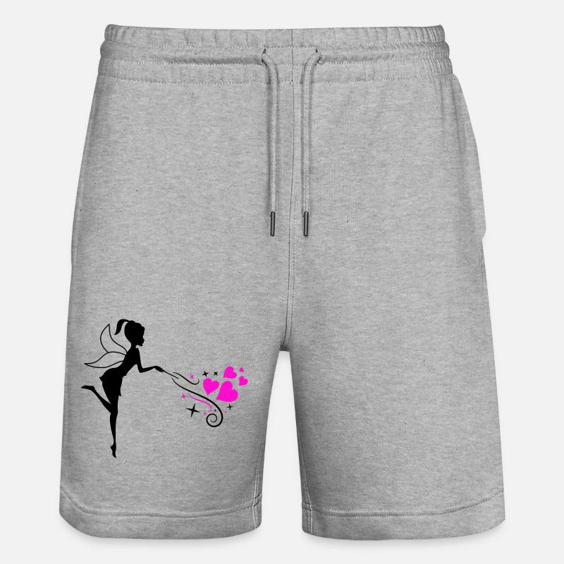 Sort d’elfe fée - Short de jogging bio TRAINER Stanley/Stella unisexe - gris chiné