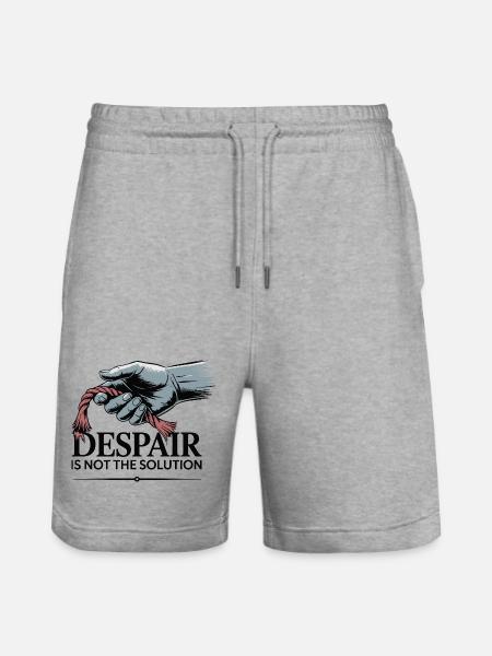 Resilient Hand Holding Frayed Rope - Stanley/Stella Trainer Unisex Organic Jogging Shorts - heather grey