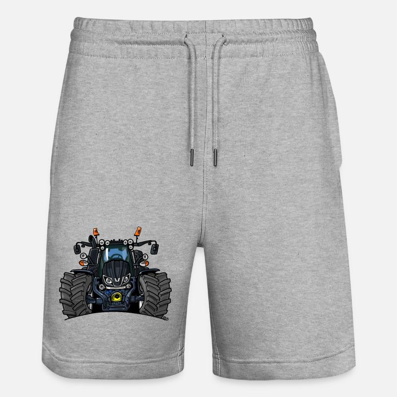 1396-SCHWARZ-V-TRAKTOR - Stanley/Stella Unisex Bio Joggingshorts Trainer  - Grau meliert