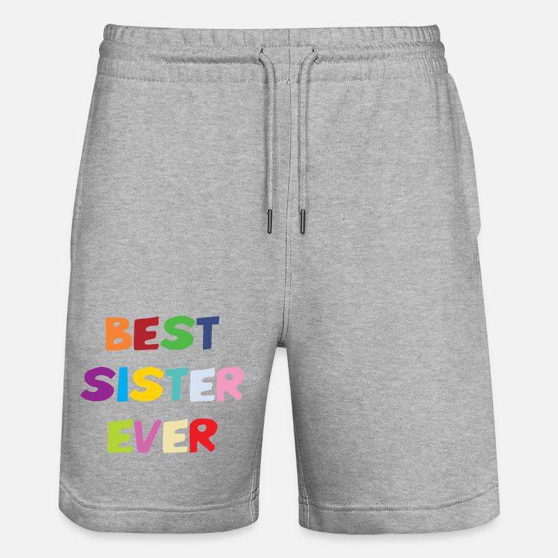 Best Sister Ever - Meilleure Sœur - Short de jogging bio TRAINER Stanley/Stella unisexe - gris chiné