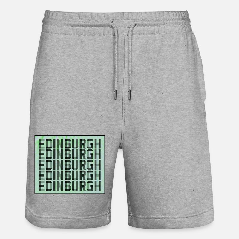 Modello a griglia di Edimburgo - Pantaloncini da jogger ecologici unisex Trainer di Stanley/Stella - grigio melange