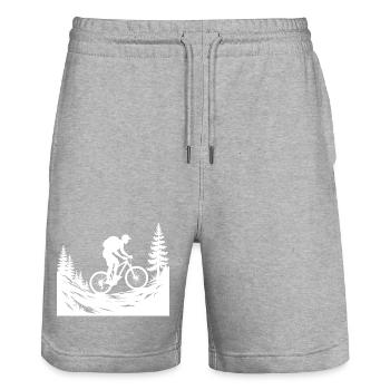 VTT VTT - Short de jogging bio TRAINER Stanley/Stella unisexe - gris chiné - Devant - Nik (191cm) & Marisol (170cm)