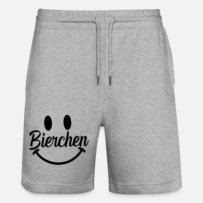 Smile Bierchen - Stanley/Stella Unisex Bio Joggingshorts Trainer  - Grau meliert