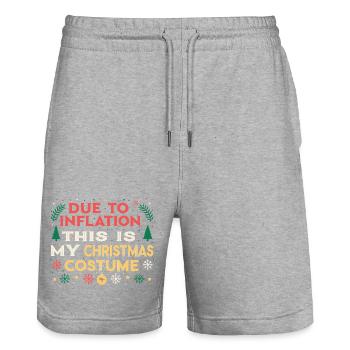 Due to inflation, my Christmas costume - Stanley/Stella Trainer Unisex Organic Jogging Shorts - heather grey - Front - Nik (191cm) & Marisol (170cm)