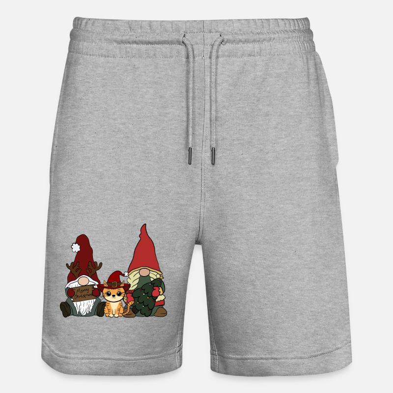 Noël chat - Short de jogging bio TRAINER Stanley/Stella unisexe - gris chiné