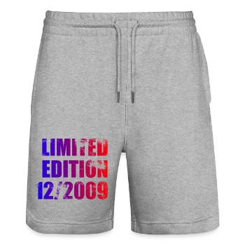 16e anniversaire Edition limitée 12/2009 - Short de jogging bio TRAINER Stanley/Stella unisexe - gris chiné - Devant - Nik (191cm) & Marisol (170cm)