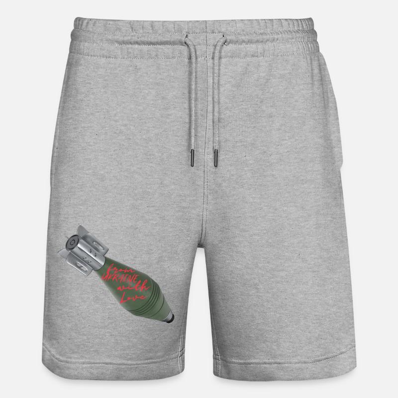 De l’Ukraine avec amour - Short de jogging bio TRAINER Stanley/Stella unisexe - gris chiné