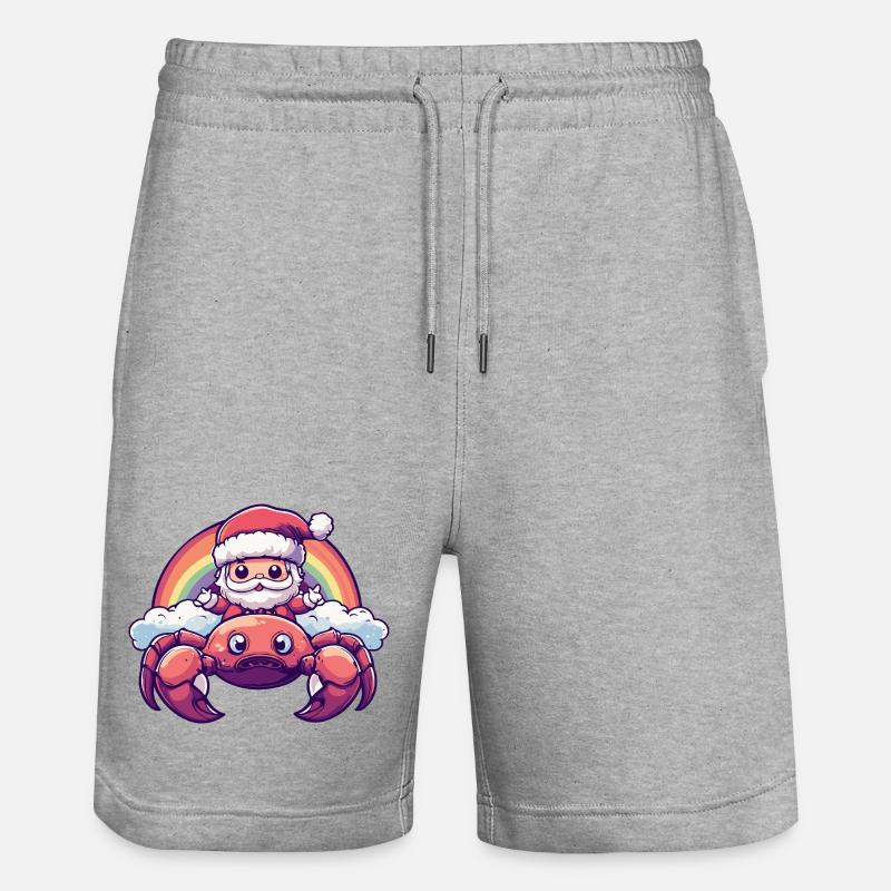 Crabe Crabe Père Noël Noël - Short de jogging bio TRAINER Stanley/Stella unisexe - gris chiné