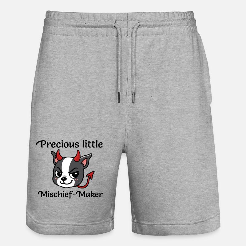 Petit Précieux Faiseur de Mauvais Caractères - Short de jogging bio TRAINER Stanley/Stella unisexe - gris chiné