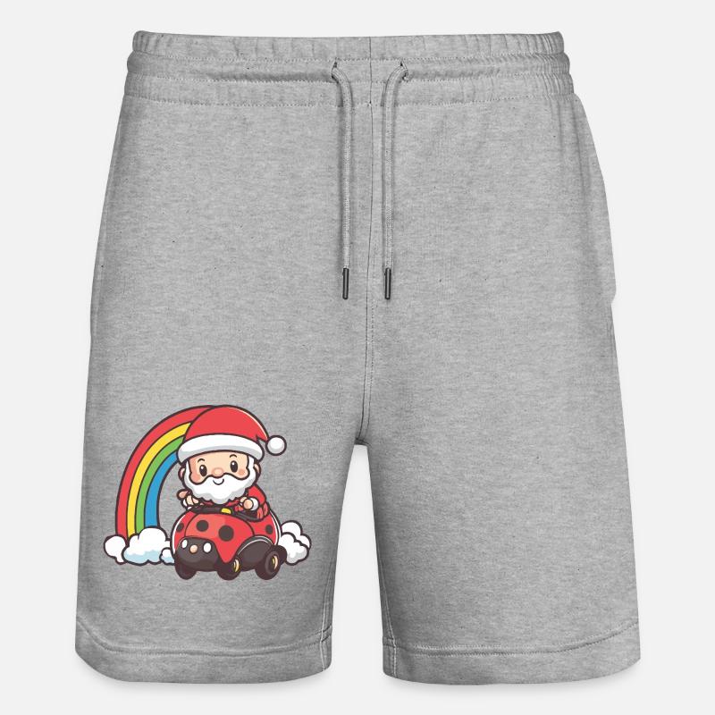 Noël du Père Noël Coccinelle - Short de jogging bio TRAINER Stanley/Stella unisexe - gris chiné