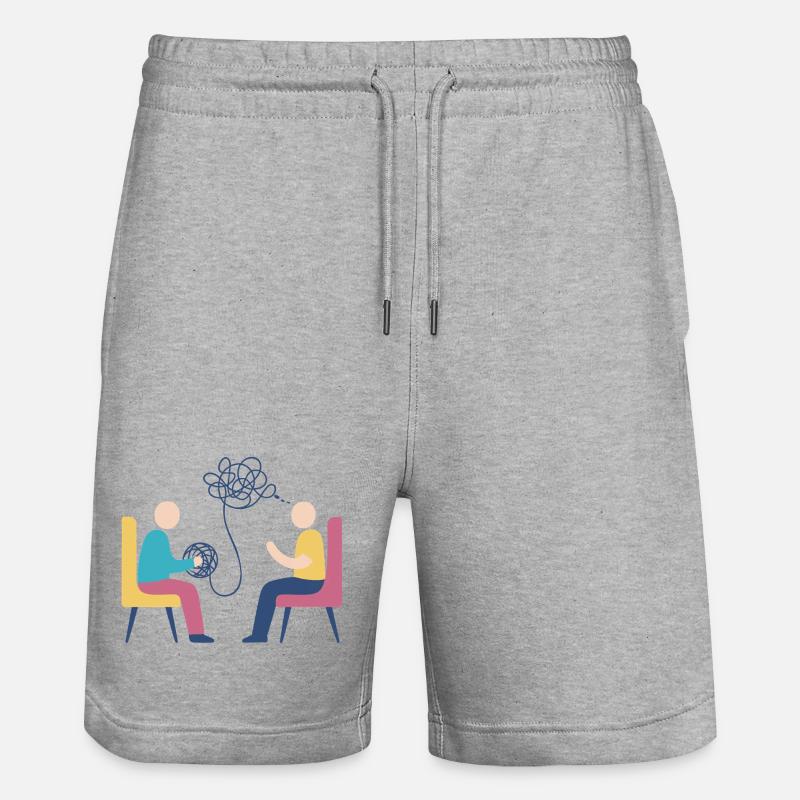Psychothérapie – Conception de la santé mentale - Short de jogging bio TRAINER Stanley/Stella unisexe - gris chiné