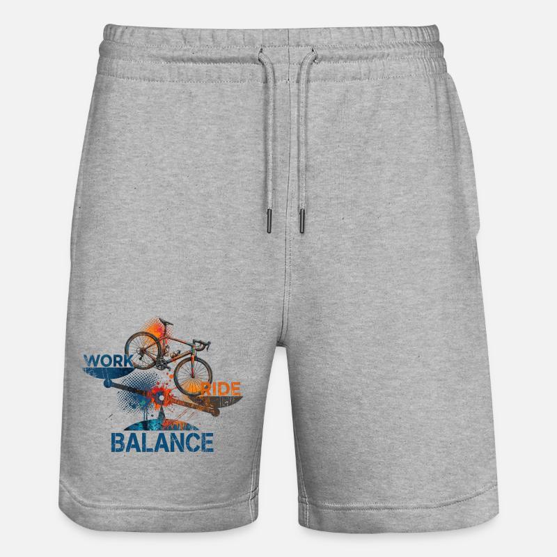 Travail - Attraction - Équilibre - Short de jogging bio TRAINER Stanley/Stella unisexe - gris chiné