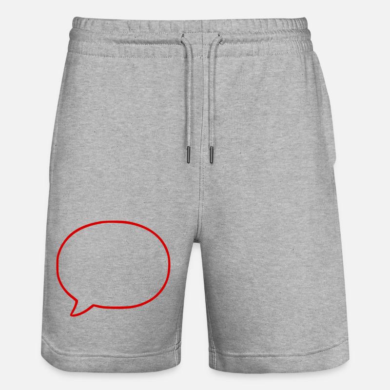 Personalize your own speech bubble comic - Stanley/Stella Trainer Unisex Organic Jogging Shorts - heather grey