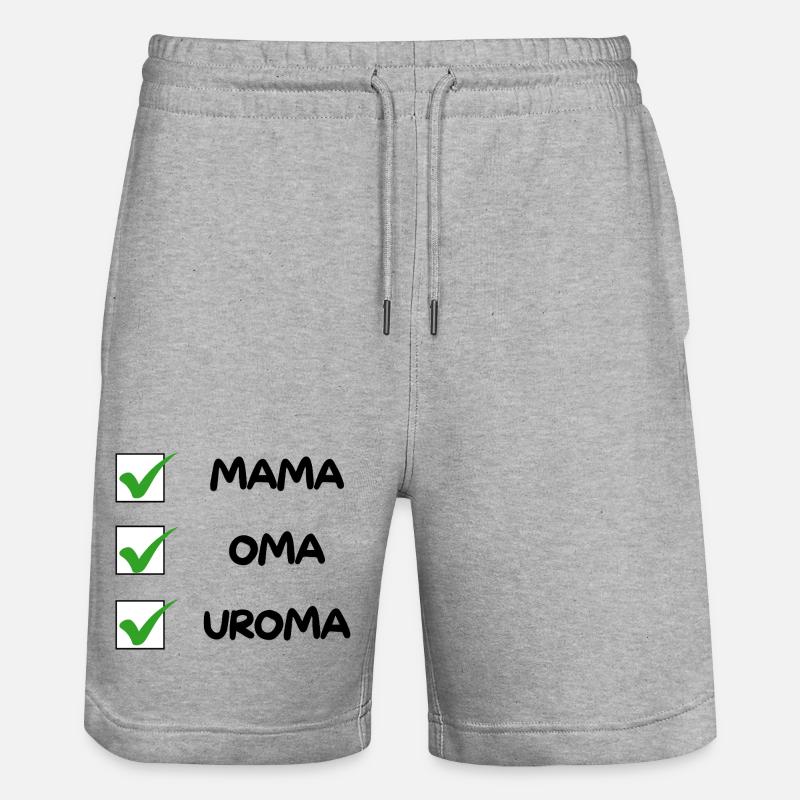 UROMA Checkliste - Stanley/Stella Unisex Bio Joggingshorts Trainer  - Grau meliert
