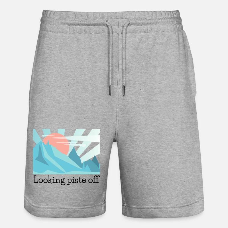 On regarde la piste - Short de jogging bio TRAINER Stanley/Stella unisexe - gris chiné