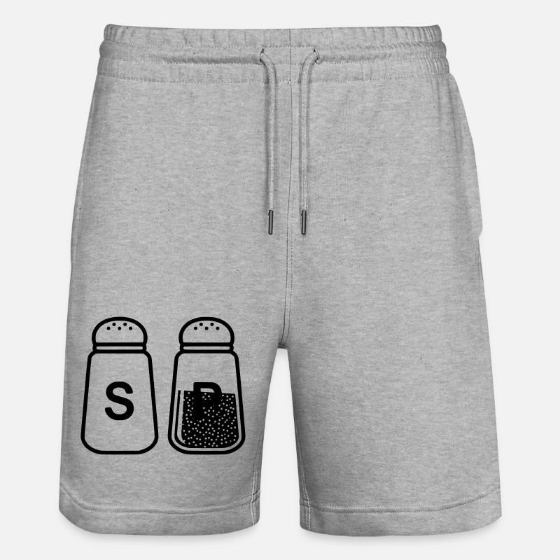 Set Salière et Poivrière - Short de jogging bio TRAINER Stanley/Stella unisexe - gris chiné