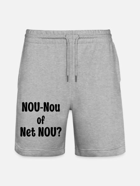 Nou-Nou of Net Nou? - Stanley/Stella Trainer Unisex Organic Jogging Shorts - heather grey