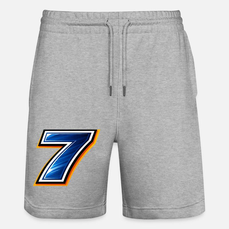 Maglia da calcio numero 7 Design sportivo - Pantaloncini da jogger ecologici unisex Trainer di Stanley/Stella - grigio melange