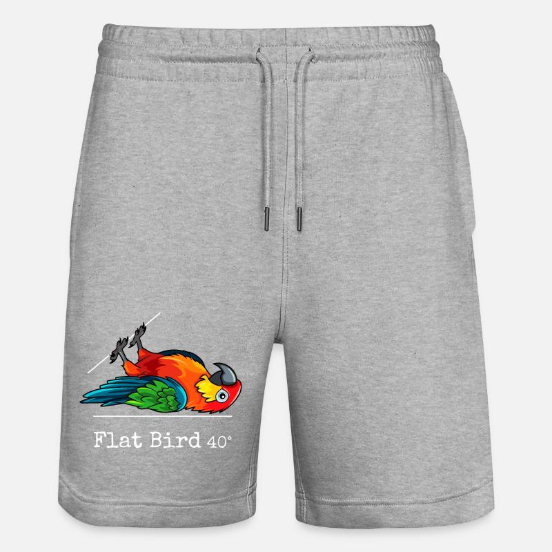 Flat Bird à 40 degrés - Short de jogging bio TRAINER Stanley/Stella unisexe - gris chiné